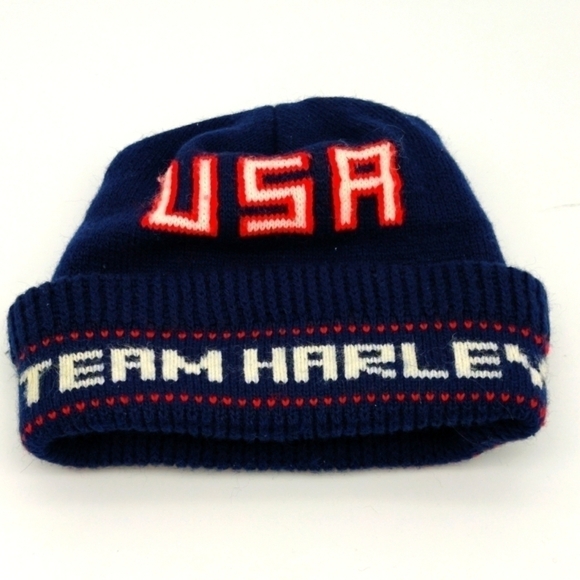 VINTAGE Wigwam Team Harley USA Knit Cap - Picture 2 of 2